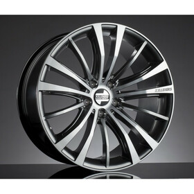 HAMBURG F30 8Jx19 Zoll ET36 Graphit Silber Poliert