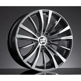 HAMBURG F30 8Jx19 Zoll ET45 Graphite Silver Polished
